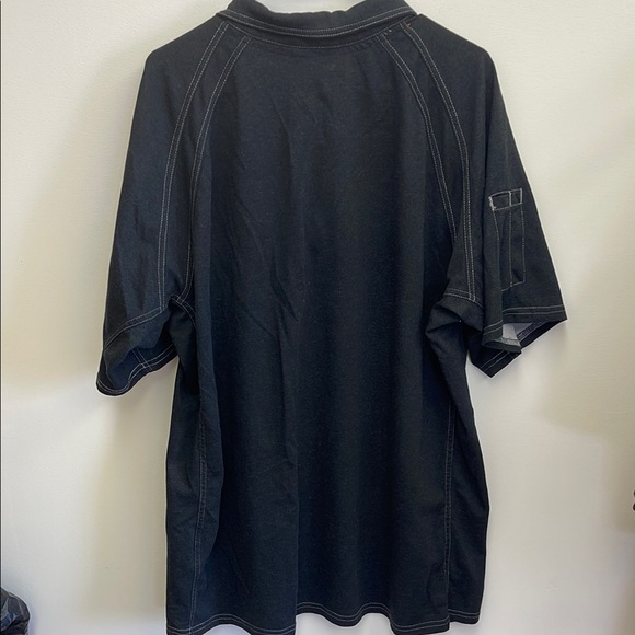 Bulwark FR Black Polo Shirt with Textured Fabric and Contrasting Collar - Picture 5 of 7